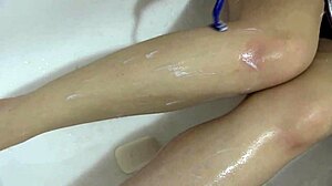 Milf with nice ass shaves in bathroom amateur fetish