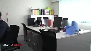 Chihiro Akino Gives Hardcore Blowjob At Office