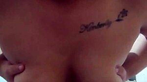 Brunette teen exhibits her big ass and touches herself on camera.