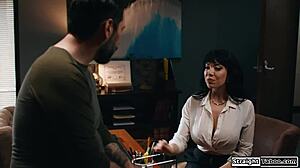 Teacher MILFS LICKS and FINGERS to get STEPSON off waiting list