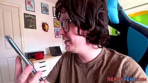 Tricked brit feels first time riding cock