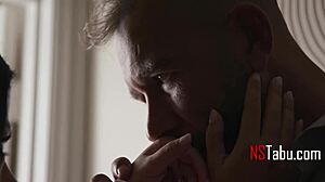 I, the curvy milf, teach the tiny 18+ how to really kiss with licking and fingering