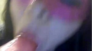 this bbw babe plays with her toy while sucking on it