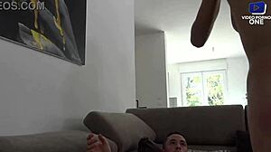 Young European Babe Fucked In Ass By Two Guys While Husband Works