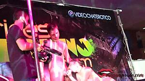 are those big tits tied and fucked outdoors with monster cock?