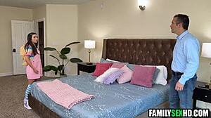 Stepsister cares for injured stepbrother.