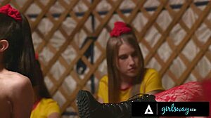 girlsway alex coal has massive squirting orgasms from femdom camp counselor in front of everyone