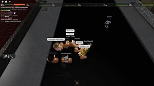 Intense virtual sex session in roblox with furry characters