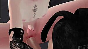 Femboy moans loudly while getting tits sucked and cum