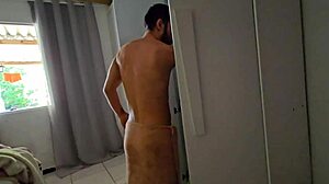 Enteada gets wild seeing me in shower, multiple orgasms inside her!