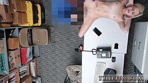 blonde teen in mini skirt gets hardcore on stairs