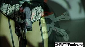 hot christy mack the pirate plays with her amazing ass and tight wet pussy