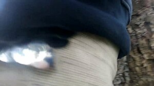 Boldly Flashing Tits in Public Garden