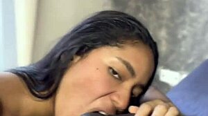 Watch him moan as she gives a cock massage?