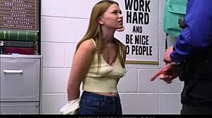 Teenshoplifter - Tiny teen shoplifter banged by officer after strip search - Mazy Myers, Mike Mancini
