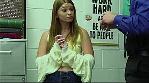 Teenshoplifter - Tiny teen shoplifter banged by officer after strip search - Mazy Myers, Mike Mancini