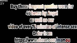 check out angel's striptease where she shows her huge tits!