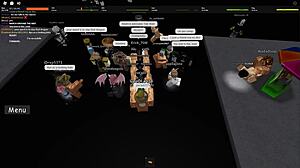 Intense virtual sex session in roblox with furry characters