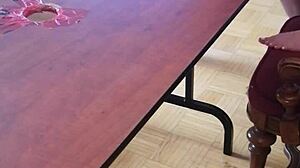 Femdom Stomps Cum Out of Slave's Cock with Barefoot Feet