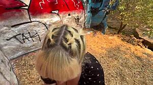 Cougar Gets Facial In Forest!