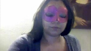 this bbw babe plays with her toy while sucking on it