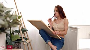 Tiny 18+ Redhead Finds Inspiration In Sex