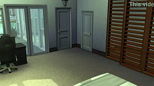 Asian Trans Teased by Teen's Massive Cock in Futa Sims 4