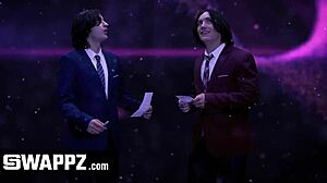 big titty stepmoms swap stepsons in lesbian scene with deepthroat, doggystyle, and cum covered facials