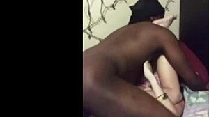 Girl Gets Intense Missionary Pounding by Big Black Cock