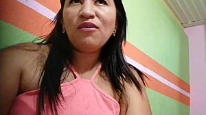 morena getting so horny she masturbates her tight pussy for you.