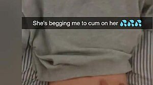 Cheating college girlfriend fucked roughly on Snapchat to pay debt