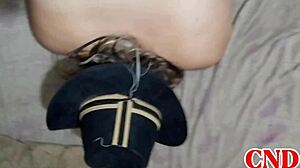 Fat Wife Screams in Bed Doggy