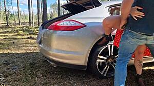 got busted banging hard in the forest today.