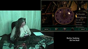 Naked BBW with tattoos and glasses