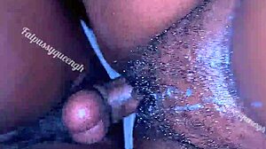 Fatpussyqueengh feels intense pleasure from bbc cumshot