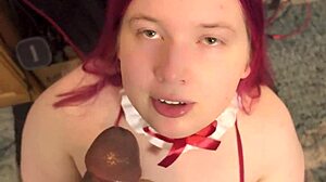 Watch Chubby Shemale Pinky Blowjob Big Black Cock And Get Facial POV!