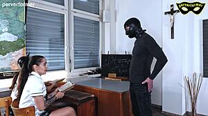 students fight back against perverted teacher in bdsm roleplay