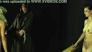 I am the hot skinny brunette laying on the bench, ready to be whipped in this bdsm session