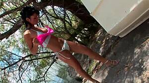 angelika black and lucy belle cum in outdoor anal group fuck