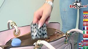 Skinny german teen with blue hair gets fucked at home!