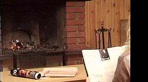 Italian Jeannette opens ass for anal gaping with natural tits.