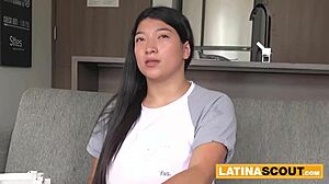 Latina BBW Slut Endures Rough Deep Throat Blowjob in Casting Interview