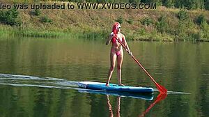 Sup! Pink Micro Bikini Flashes In Public