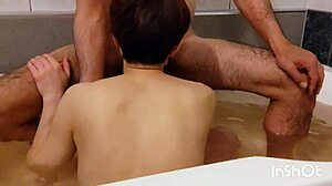 Mature Woman In Bathroom Gets Oral Cumshot!