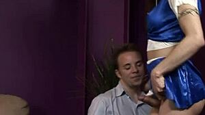 watch tranny cheerleader sucking cock in high definition fetish with tgirl! 😘