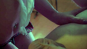 pretty wife dominates with pegging and handjob