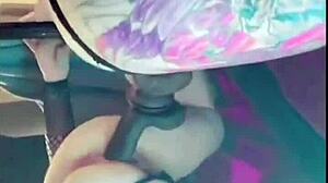 Riding my huge dildo, aren't I?