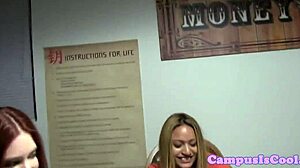 Passionate Sorority Students Film Group Fucking in Dorm