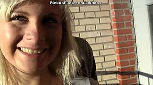 Teen Threesome Sex on Balcony with Pickup and Public Exposure