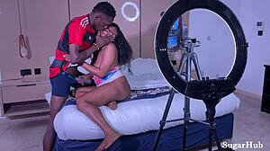 The sexy girl with big ass got fucked on her live stream today, taking that monster cock deep.